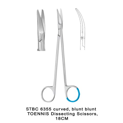 CURVED BLUNT BLUNT TOENNIS DISECTING SCISSORS