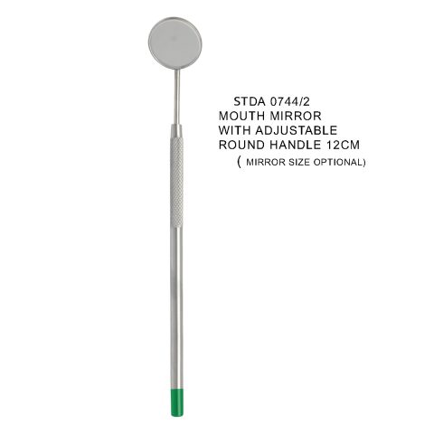 MOUTH MIRROR WITH ADJUSTABLE ROUND HANDLE