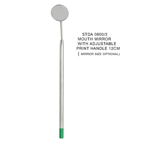 MOUTH MIRROR WITH ADJUSTABLE PRINT HANDLE