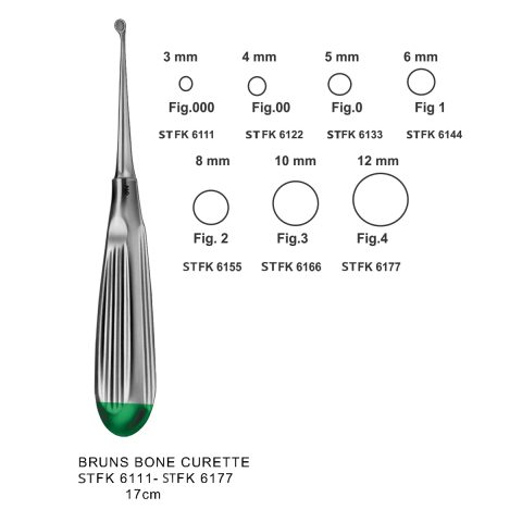 BRUNS BONE CURETTE