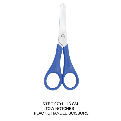 TOW NOTCHES PLASTIC HANDLE SCISSORS