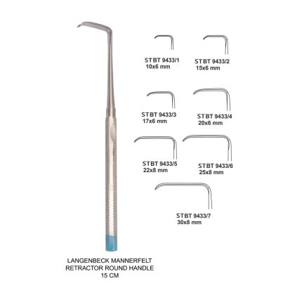 MINI LANGANBECK RETRACTOR PLAIN HANDLE