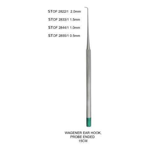 JANSEN ROUND HANDLE EAR CURETTE DOUBLE ENDED