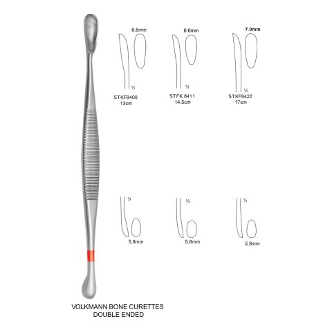 VOLKMANN BONE CURETTES DOUBLE ENDED
