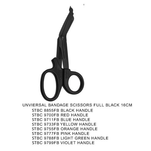 UNIVERSAL BANDAGE SCISSORS FULL BLACK