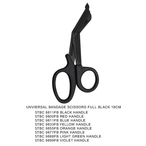 UNIVERSAL BANDAGE SCISSORS FULL BLACK