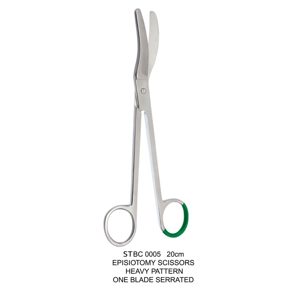 EPISIOMY SCISSORS HEAVY PATTERN ONE BLADE SERRATED