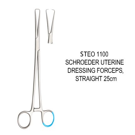 SCHROEDER UTERINE DRESSING FORCEPS STRAIGHT