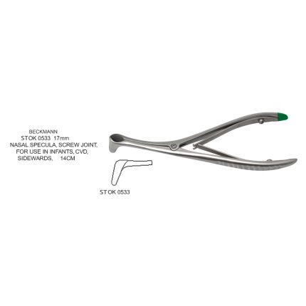 BACKMANN NASAL SPECULA SCREW JOINT FOR USE IN INFANTS CVD SIDEWARDS