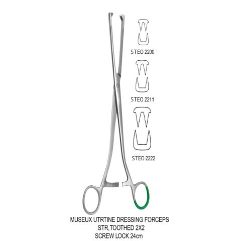 MUSEUX UTRTINE DRESSING FORCEPS