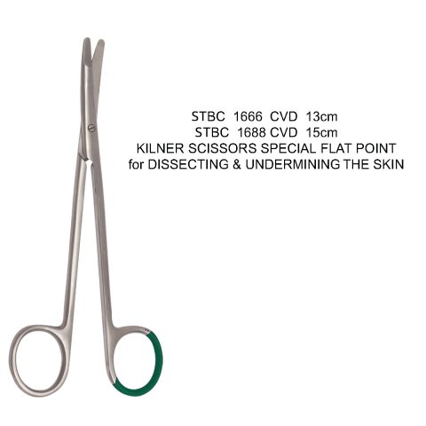 KILNER SCISSORS SPECIAL FLAT POINT FOR DISSECTING & UNDERMINING THE SKIN