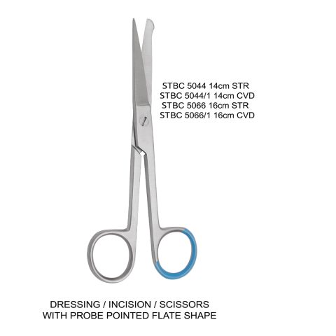 DRESSING / INCISION / SCISSORS WITH PROBE POINTED FLATE SHAPE
