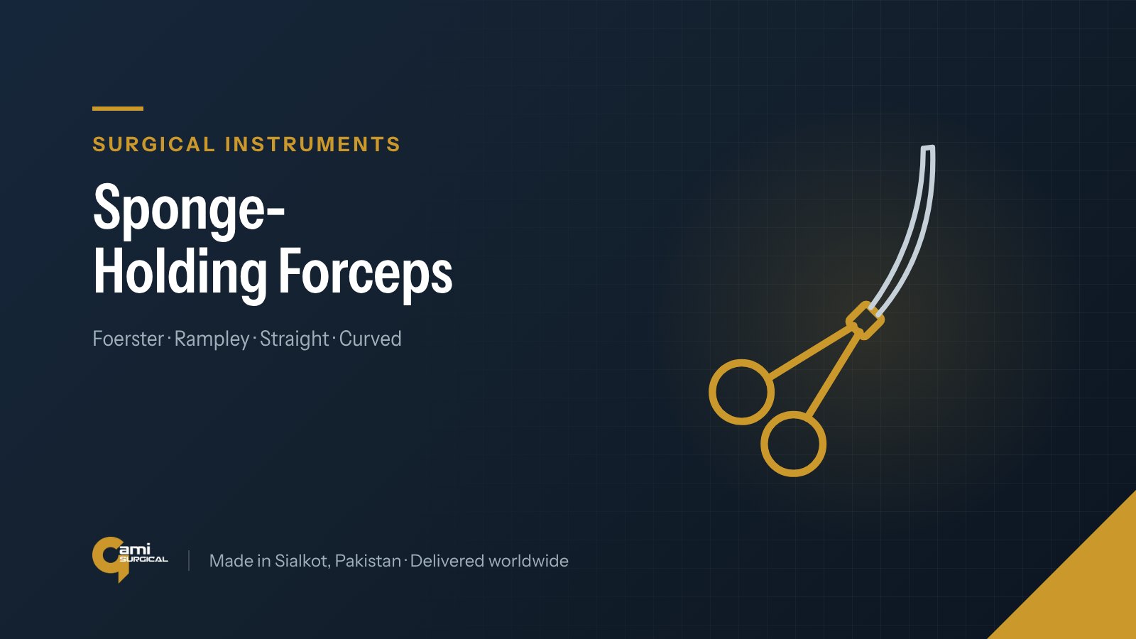 Eye Probe Instrument Sponge-Holding Forceps: Foerster and Rampley